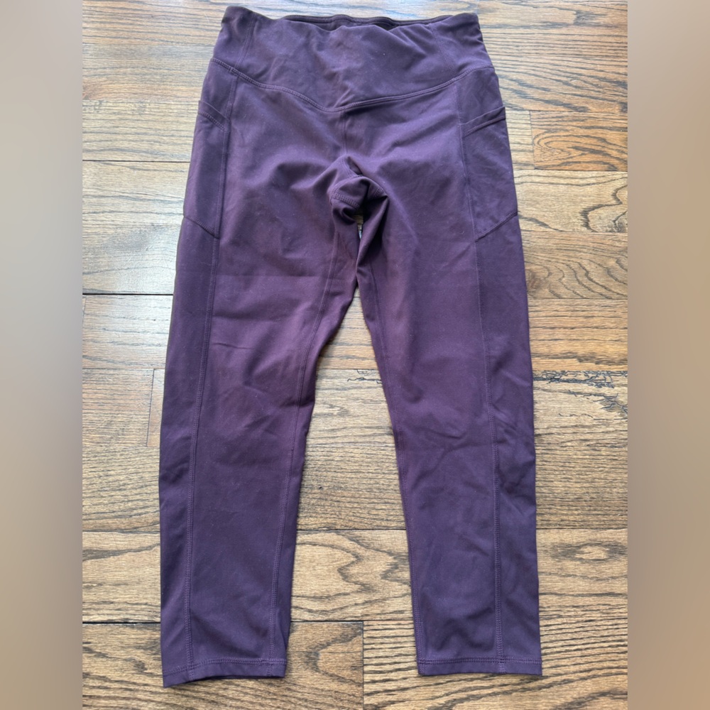GAIAM burgundy plum high rise yoga leggings women’s medium athletic workout pant